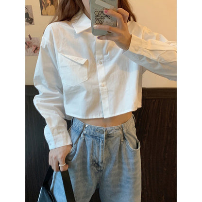 Crop Top Long Sleeve Shirt