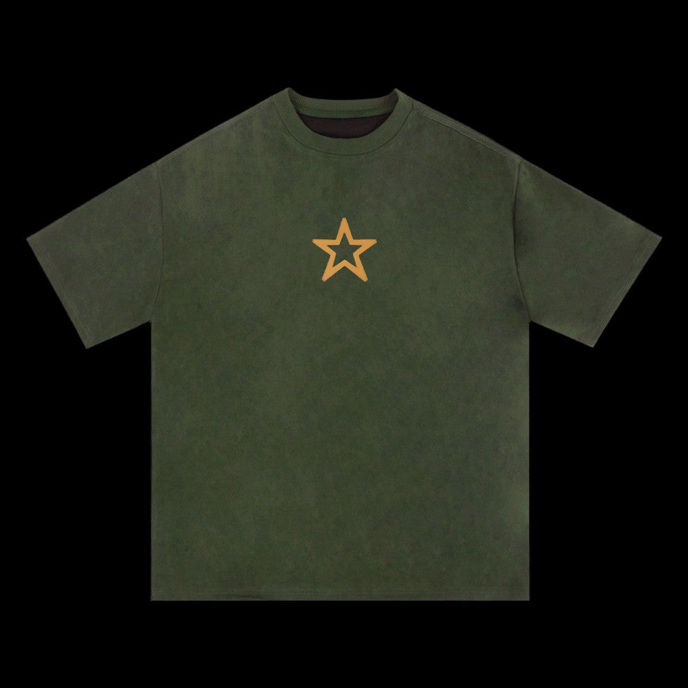 Fashion Five-pointed Star Printed T-shirt Men