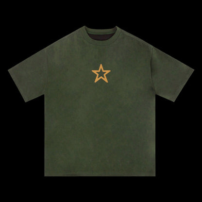 Fashion Five-pointed Star Printed T-shirt Men