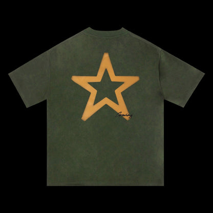 Fashion Five-pointed Star Printed T-shirt Men