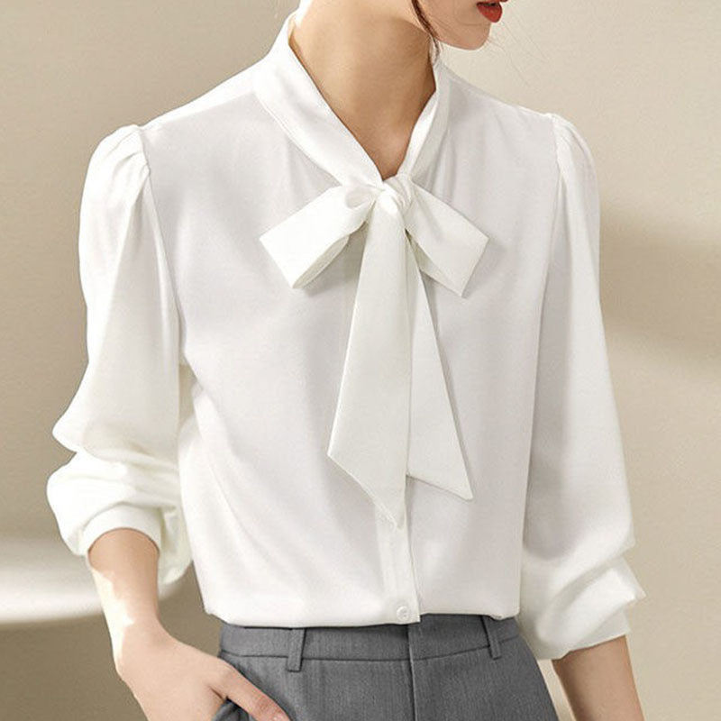 Vintage Checkered Satin Shirt for Women