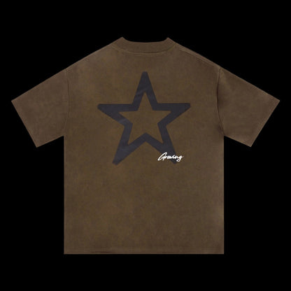 Fashion Five-pointed Star Printed T-shirt Men