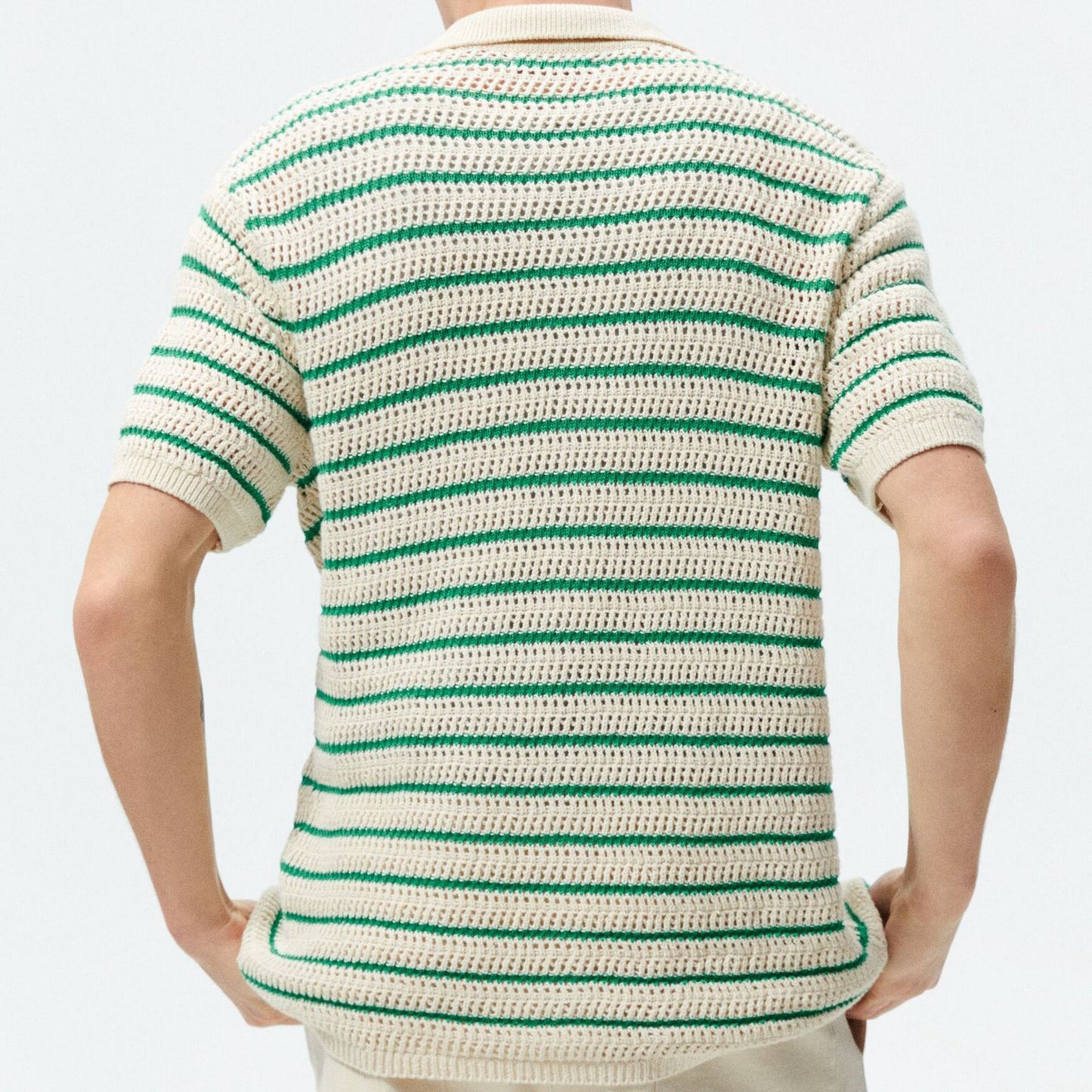 Men's Striped Wool Casual Sweater